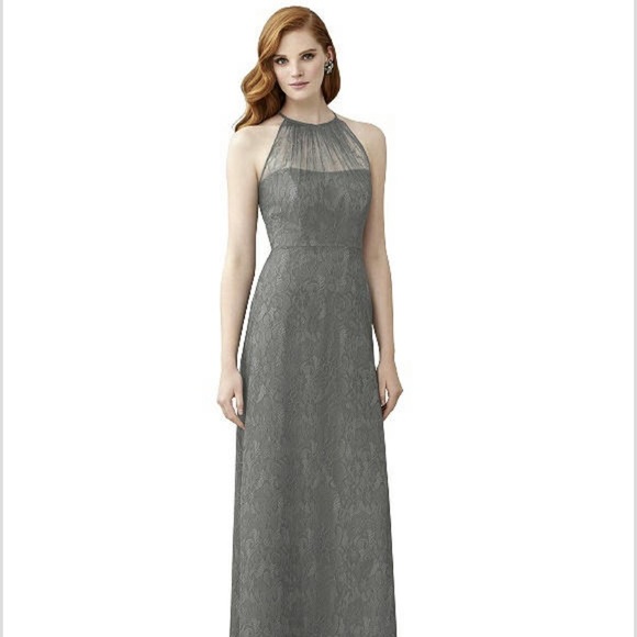 Dressy Florentine Lace Grey Dress - Picture 1 of 7